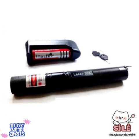 Đèn Pin Sạc Laser 303 Màu Đỏ - Thiết Kế Nhỏ Gọn, Chống Nước, Hoàn Hảo Để Chiếu Sáng & Thuyết Trình Trong Mọi Tình Huống