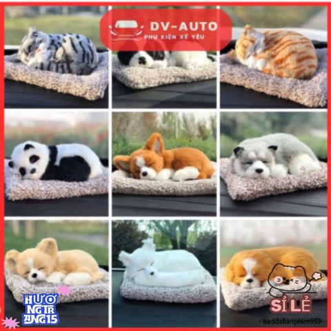 Cún và Mèo Than Hoạt Tính Khử Mùi - Trang Trí Taplo Xe Hơi Dễ Thương, An Toàn Cho Gia Đình - DV AUTO