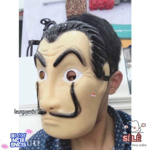 Mặt Nạ Queen Salvador Dali - Phụ Kiện Hóa Trang Độc Đáo cho Halloween và Lễ Hội - Thể Hiện Phong Cách Money Heist
