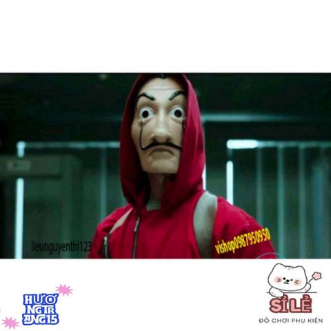 Mặt Nạ Queen Salvador Dali - Phụ Kiện Hóa Trang Độc Đáo cho Halloween và Lễ Hội - Thể Hiện Phong Cách Money Heist