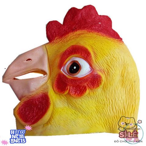 Mặt Nạ Hóa Trang Gà Trống - Đồ Trang Trí Halloween và Cosplay Sáng Tạo - Chất Liệu Latex Thoải Mái, Kích Thước Phù Hợp Người Lớn