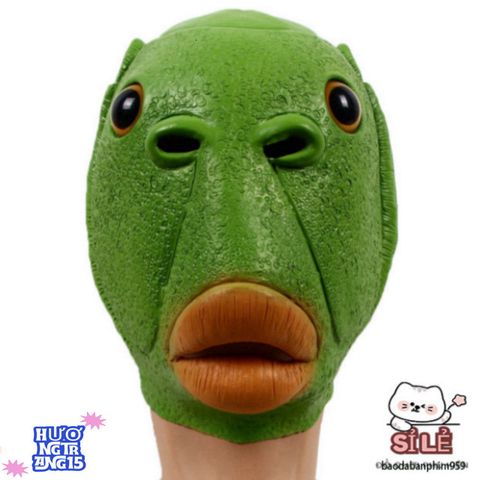 Mũ Hóa Trang Silicon Cá Xanh Cho Người Lớn - Phụ Kiện Hóa Trang Đáng Yêu Cho Tiệc Tùng, Halloween, Sinh Nhật
