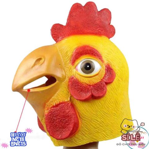 Mặt Nạ Halloween Hình Gà Vàng 3D - Phụ Kiện Hóa Trang Độc Đáo Cho Tiệc Tùng và Sự Kiện Thú Vị