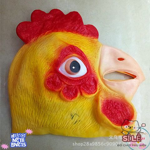 Mặt Nạ Halloween Hình Gà Vàng 3D - Phụ Kiện Hóa Trang Độc Đáo Cho Tiệc Tùng và Sự Kiện Thú Vị