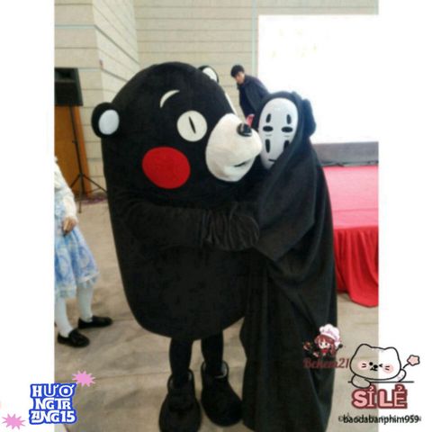 Bộ trang phục cosplay Vô Diện (Kaonashi) - Áo choàng đen, mặt nạ đặc trưng, găng tay cho lễ hội Halloween và cosplay anime