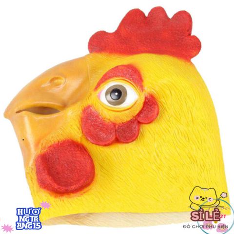 Mặt Nạ Halloween Hình Gà Vàng 3D - Phụ Kiện Hóa Trang Độc Đáo Cho Tiệc Tùng và Sự Kiện Thú Vị