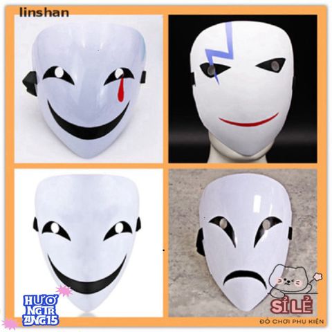 Mặt Nạ Cosplay Hiruko Đen Trắng Black Bullet - Phụ Kiện Thời Trang Cho Fan Anime, Tiệc Hóa Trang, Quà Tặng Độc Đáo
