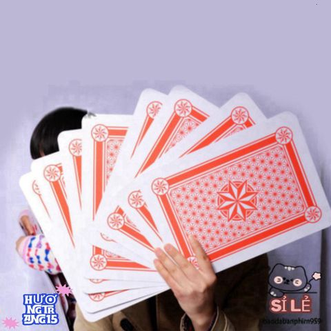Bộ Bài Khổng Lồ Jumbo 21x28 cm 52 Lá - Trải Nghiệm Chơi Thẻ Vui Vẻ, Hoàn Hảo Cho Đêm Game Với Gia Đình và Bạn Bè
