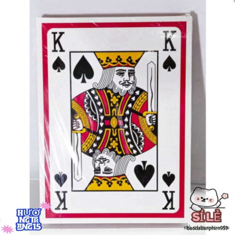 Bộ Bài Khổng Lồ Jumbo 21x28 cm 52 Lá - Trải Nghiệm Chơi Thẻ Vui Vẻ, Hoàn Hảo Cho Đêm Game Với Gia Đình và Bạn Bè