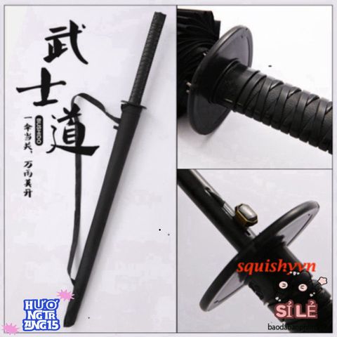 Ô Dù Katana Cán Kiếm Nhật Bản - Ô Che Mưa Nắng Đen Sang Trọng 16 Nan, Phụ Kiện Thời Trang Độc Đáo Cho Fans Samurai