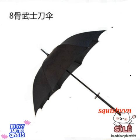 Ô Dù Katana Cán Kiếm Nhật Bản - Ô Che Mưa Nắng Đen Sang Trọng 16 Nan, Phụ Kiện Thời Trang Độc Đáo Cho Fans Samurai