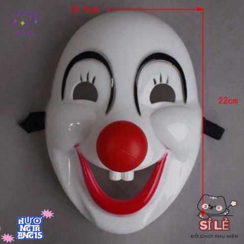 Mặt Nạ Halloween Chú Hề Đáng Yêu Kèm Mũi Đỏ - Phụ Kiện Hóa Trang Tuyệt Đẹp Cho Lễ Hội và Tiệc Tùng