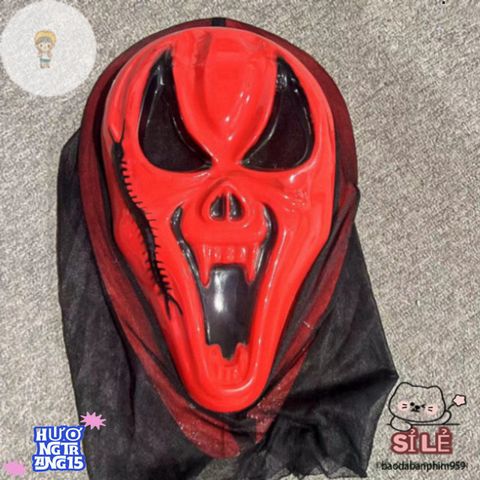 Mặt Nạ Halloween Thần Chết Huyền Bí Màu Trắng - Phụ Kiện Cosplay Độc Đáo Cho Bữa Tiệc Hóa Trang