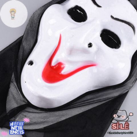 Mặt Nạ Halloween Thần Chết Huyền Bí Màu Trắng - Phụ Kiện Cosplay Độc Đáo Cho Bữa Tiệc Hóa Trang