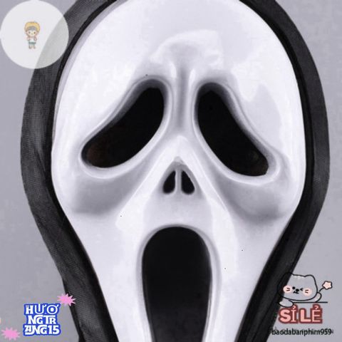 Mặt Nạ Halloween Thần Chết Huyền Bí Màu Trắng - Phụ Kiện Cosplay Độc Đáo Cho Bữa Tiệc Hóa Trang