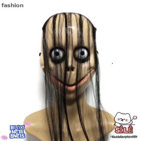 Mặt Nạ Halloween Kinh Dị Tóc Dài Mo Mo - Trang Phục Hóa Trang Độc Đáo Cho Tiệc Hóa Trang và Lễ Hội