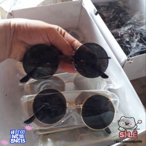 Kính Mát Đen Trendy Unisex Phong Cách Nobita - Bảo Vệ UV, Thời Trang Năng Động, Phù Hợp Mọi Lứa Tuổi