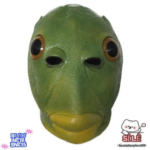 Mũ Đội Đầu Benbo Pa - Mặt Nạ Cá Xanh Vui Nhộn Thích Hợp Cho Tiệc Halloween và Hóa Trang Thành Người Ngoài Hành Tinh