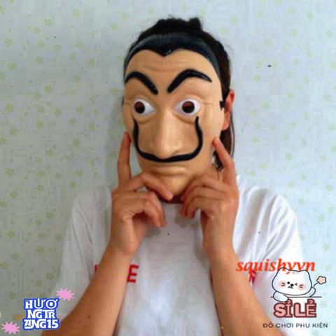 Mặt Nạ Queen Salvador Dali - Đạo Cụ Hóa Trang Money Heist Cho Tiệc Halloween, Giáng Sinh, Độc Đáo Và Đậm Chất Nghệ Thuật