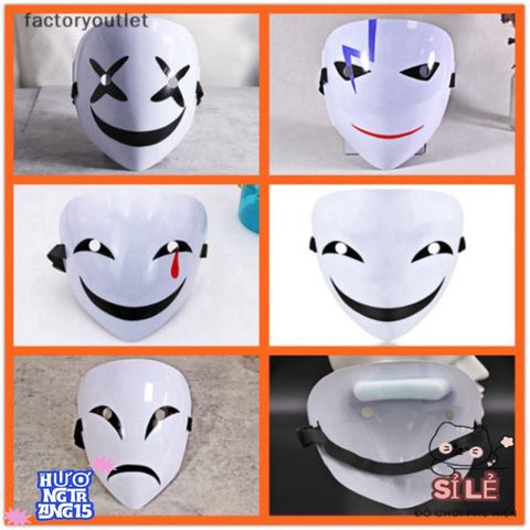 Mặt Nạ Cosplay Bicolor Anime . Đen - Phụ Kiện Thời Trang Hóa Trang Độc Đáo cho Fan Anime và Sự Kiện Cosplay
