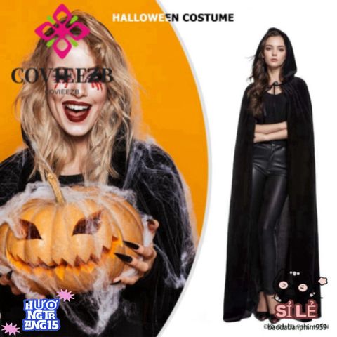 Áo Poncho Halloween Mũ Quỷ - Trang Phục Hóa Trang Vui Nhộn Cho Tiệc Hóa Trang, Cosplay, và Biểu Diễn Nghệ Thuật