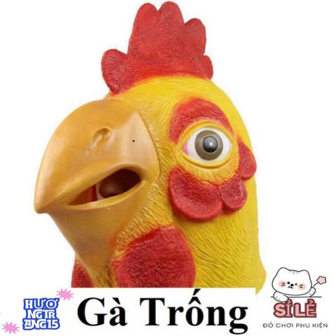 Mặt Nạ Gà Trống Bằng Cao Su Tự Nhiên - Phụ Kiện Hóa Trang Halloween Vui Nhộn Cho Tiệc Cosplay và Sự Kiện Thú Vị