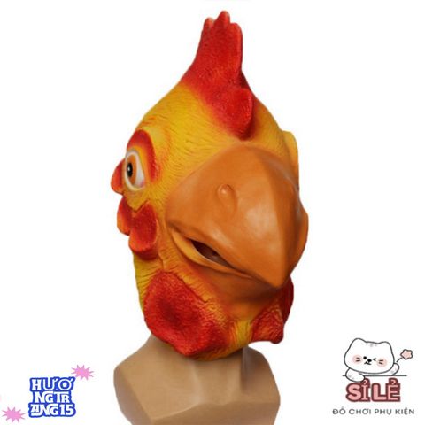 Mặt Nạ Gà Trống Bằng Cao Su Tự Nhiên - Phụ Kiện Hóa Trang Halloween Vui Nhộn Cho Tiệc Cosplay và Sự Kiện Thú Vị