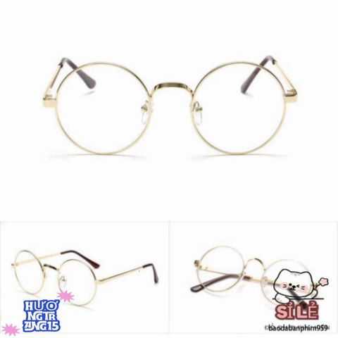 Gọng Kính Nobita Tròn Kim Loại - Phụ Kiện Thời Trang Trẻ Trung, Nhiều Màu Sắc, Phù Hợp Mọi Phong Cách