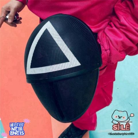 Mặt Nạ Cosplay Lính Squid Game - Phụ Kiện Hóa Trang Halloween Sáng Tạo Cho Fan Trò Chơi Con Mực