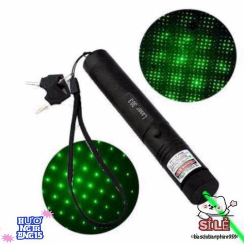 Đèn Laser Đa Năng 303 - Ánh Sáng Xanh Mạnh Mẽ, Pin Sạc Li-ion Thời Gian Dùng Lâu, Thiết Kế Nhỏ Gọn, Chống Nước, Thích Hợp Du Lịch & Thuyết Trình