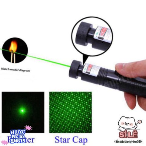 Đèn Laser Đa Năng 303 - Ánh Sáng Xanh Mạnh Mẽ, Pin Sạc Li-ion Thời Gian Dùng Lâu, Thiết Kế Nhỏ Gọn, Chống Nước, Thích Hợp Du Lịch & Thuyết Trình