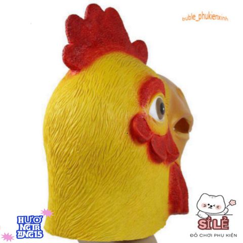 Mặt Nạ Hóa Trang Đầu Gà Trống - Phụ Kiện Cosplay Halloween và Tết Trung Thu Độc Đáo, Chất Liệu Latex Thoải Mái, Sự Lựa Chọn Hoàn Hảo Cho Mọi Bữa Tiệc