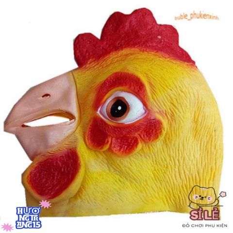 Mặt Nạ Hóa Trang Đầu Gà Trống - Phụ Kiện Cosplay Halloween và Tết Trung Thu Độc Đáo, Chất Liệu Latex Thoải Mái, Sự Lựa Chọn Hoàn Hảo Cho Mọi Bữa Tiệc