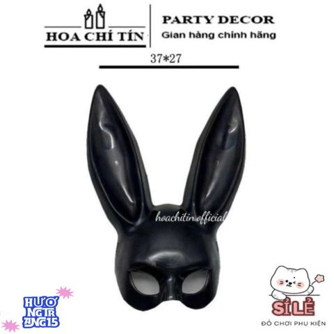 Mặt Nạ Tai Thỏ Bunny Đen Trắng - Phụ Kiện Halloween Độc Đáo Cho Trang Phục Dự Tiệc, Halloween và Hóa Trang Sexy