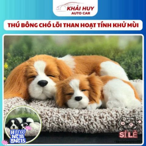 Thú Bông Chó Lõi Than Hoạt Tính - Khử Mùi và Lọc Không Khí Ô Tô, Trang Trí Taplo Đáng Yêu từ KHAIHUYAUTO