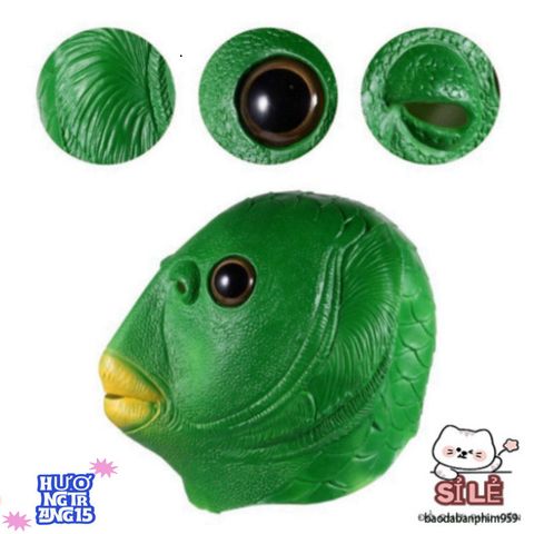 Mặt Nạ Cá Xanh Ngộ Nghĩnh - Phụ Kiện Cosplay Hài Hước Cho Halloween, Tiệc Tùng, Sự Kiện Độc Đáo Giúp Bạn Tỏa Sáng!