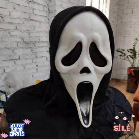 Mặt nạ Ghostface Halloween - Đồ trang trí tiệc ma quái, tạo không khí rùng rợn và hài hước, chất liệu an toàn, phù hợp cho mọi dịp hóa trang
