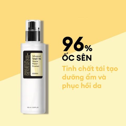Tinh Chất Dưỡng Ẩm Cosrx Advanced Snail 96 Mucin Power Essence 100ml - Serum Phục Hồi Da, Cấp Nước, Chống Lão Hóa Chính Hãng