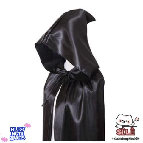Áo Choàng Halloween Phù Thủy Grim Reaper - Đen, Tím, Đỏ, Sợi Polyester Cao Cấp, Dành Cho Người Lớn & Trẻ Nhỏ