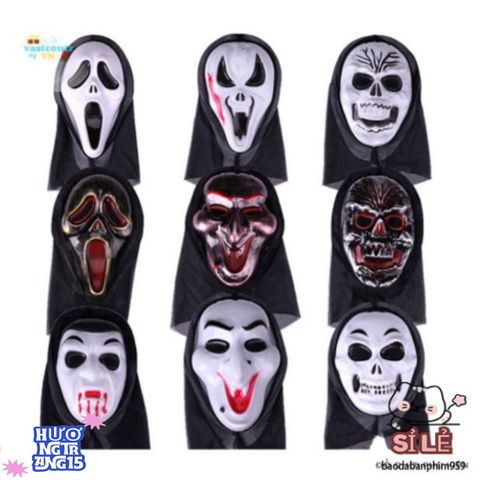 Mặt Nạ Quái Vật Halloween Đáng Sợ - Phụ Kiện Cosplay Siêu Thực Tế Chất Liệu Nhẹ và Thoải Mái Cho Bữa Tiệc Ẩn Danh