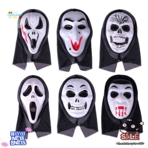 Mặt Nạ Quái Vật Halloween Đáng Sợ - Phụ Kiện Cosplay Siêu Thực Tế Chất Liệu Nhẹ và Thoải Mái Cho Bữa Tiệc Ẩn Danh