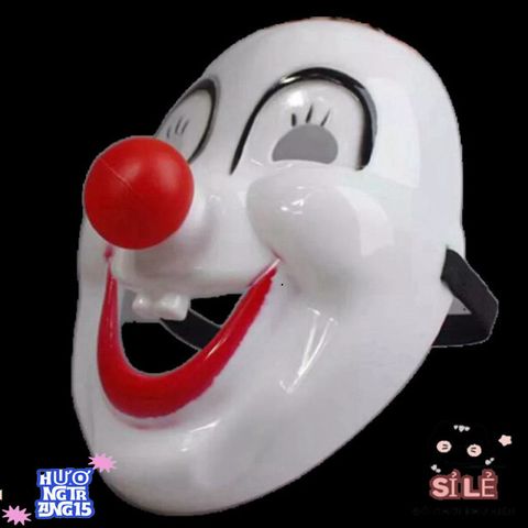 Mặt Nạ Hề Eshylala PVC - Phụ Kiện Tiệc Tùng Độc Đáo Cho Lễ Hội, Halloween và Biểu Diễn Nghệ Thuật