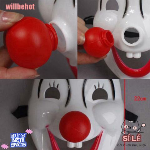 Mặt Nạ Hề Eshylala PVC - Phụ Kiện Tiệc Tùng Độc Đáo Cho Lễ Hội, Halloween và Biểu Diễn Nghệ Thuật
