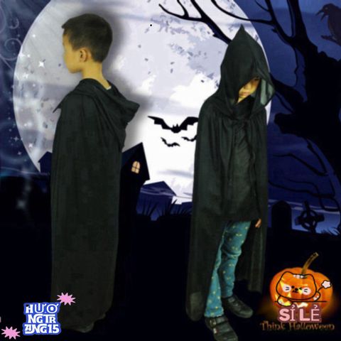 Áo choàng Halloween Đen Đỏ Phù Thủy Hai Mặt - Thời Trang Hóa Trang Cho Người Lớn, Giúp Bạn Nổi Bật Trong Mùa Lễ Hội