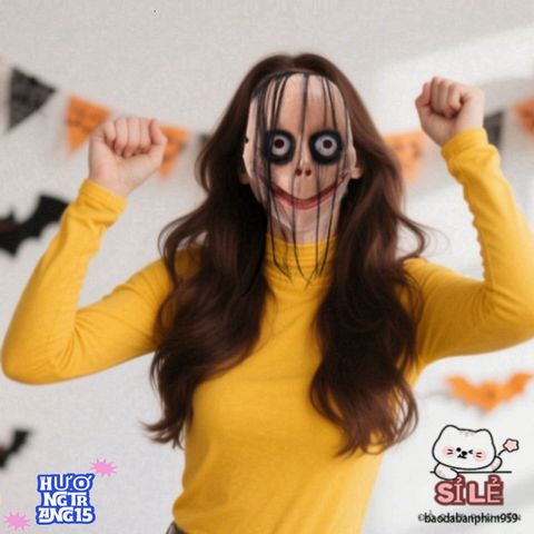 Mặt Nạ Kinh Dị Halloween - Đạo Cụ Trang Trí Ma Quái Cho Bữa Tiệc - Thiết Kế Độc Đáo, Dễ Đeo, Chất Liệu Nhựa Bền Bỉ