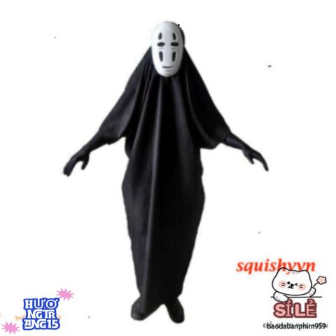 Bộ Trang Phục Hóa Trang Vô Diện Kaonashi từ Spirited Away - Áo Choàng và Mặt Nạ Cho Trẻ Em và Người Lớn, Độc Đáo Cho Cosplay và Tiệc Tùng