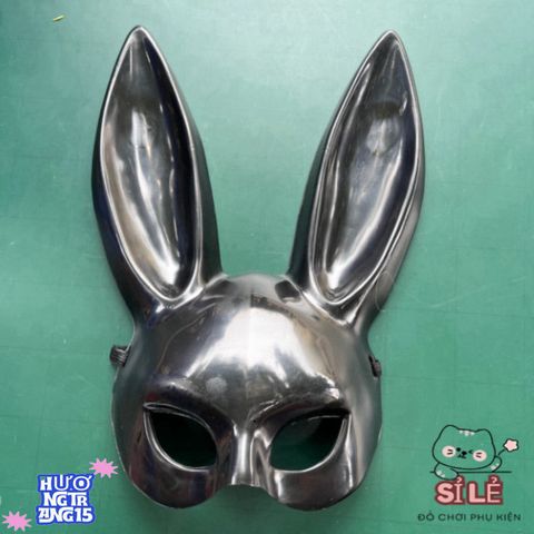 Mặt Nạ Tai Dài Bunny Đen Trắng - Phụ Kiện Hóa Trang Độc Đáo Halloween Cho Trẻ Em Và Người Lớn, Giao Hàng Nhanh