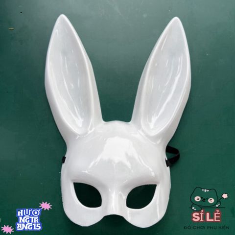 Mặt Nạ Tai Dài Bunny Đen Trắng - Phụ Kiện Hóa Trang Độc Đáo Halloween Cho Trẻ Em Và Người Lớn, Giao Hàng Nhanh