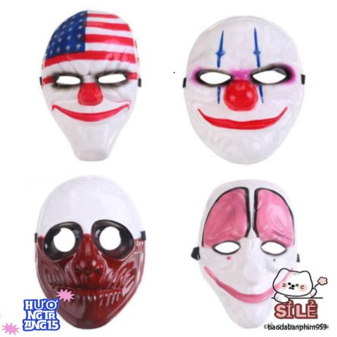 Mặt Nạ Hề Payday - Phụ Kiện Hóa Trang Độc Đáo Cho Halloween và Tiệc Tùng - Quà Tặng Fan Phim Cướp Ngân Hàng Kinh Điển