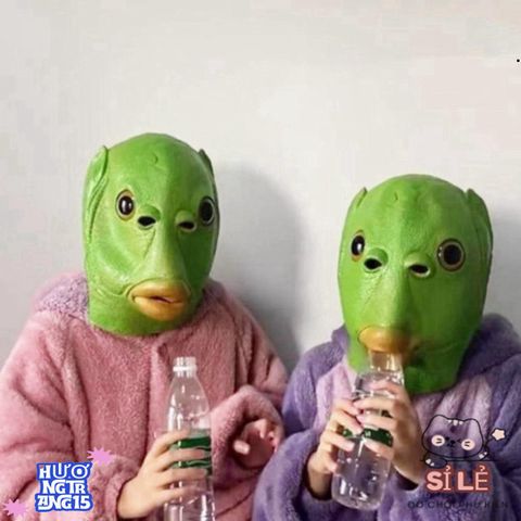 Mặt Nạ Người Cá Xanh Hài Hước - Phụ Kiện Hóa Trang Cosplay Hoàn Hảo Cho Tiệc Halloween và Lễ Hội